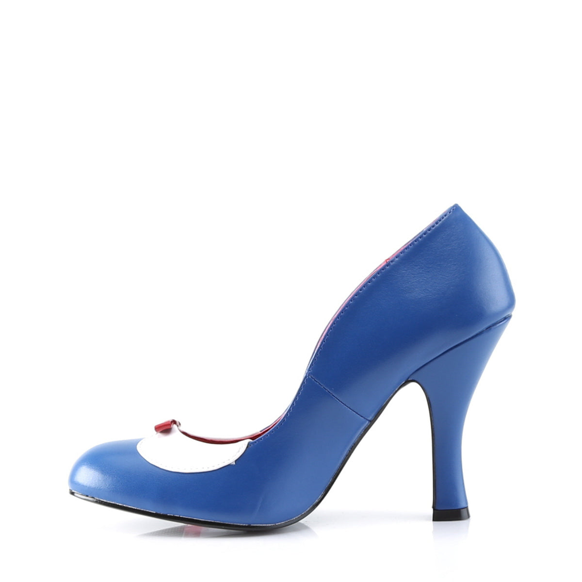 Pin Up Couture Pompes pour femmes SMITTEN-05 bleu marine-wht pu