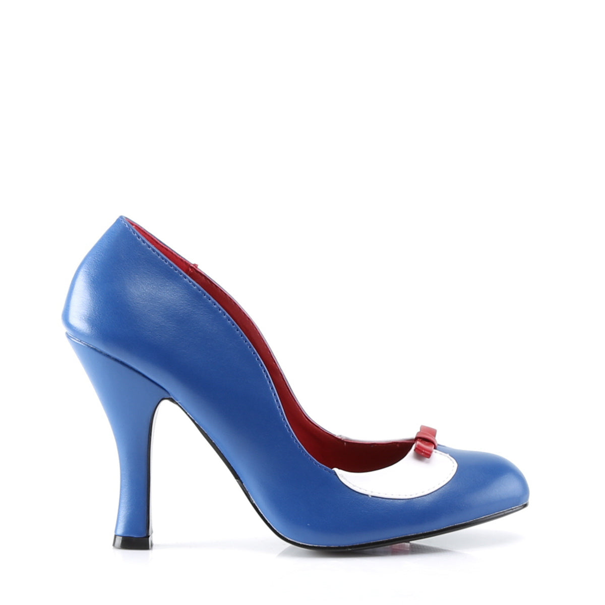 Pin Up Couture Pompes pour femmes SMITTEN-05 bleu marine-wht pu