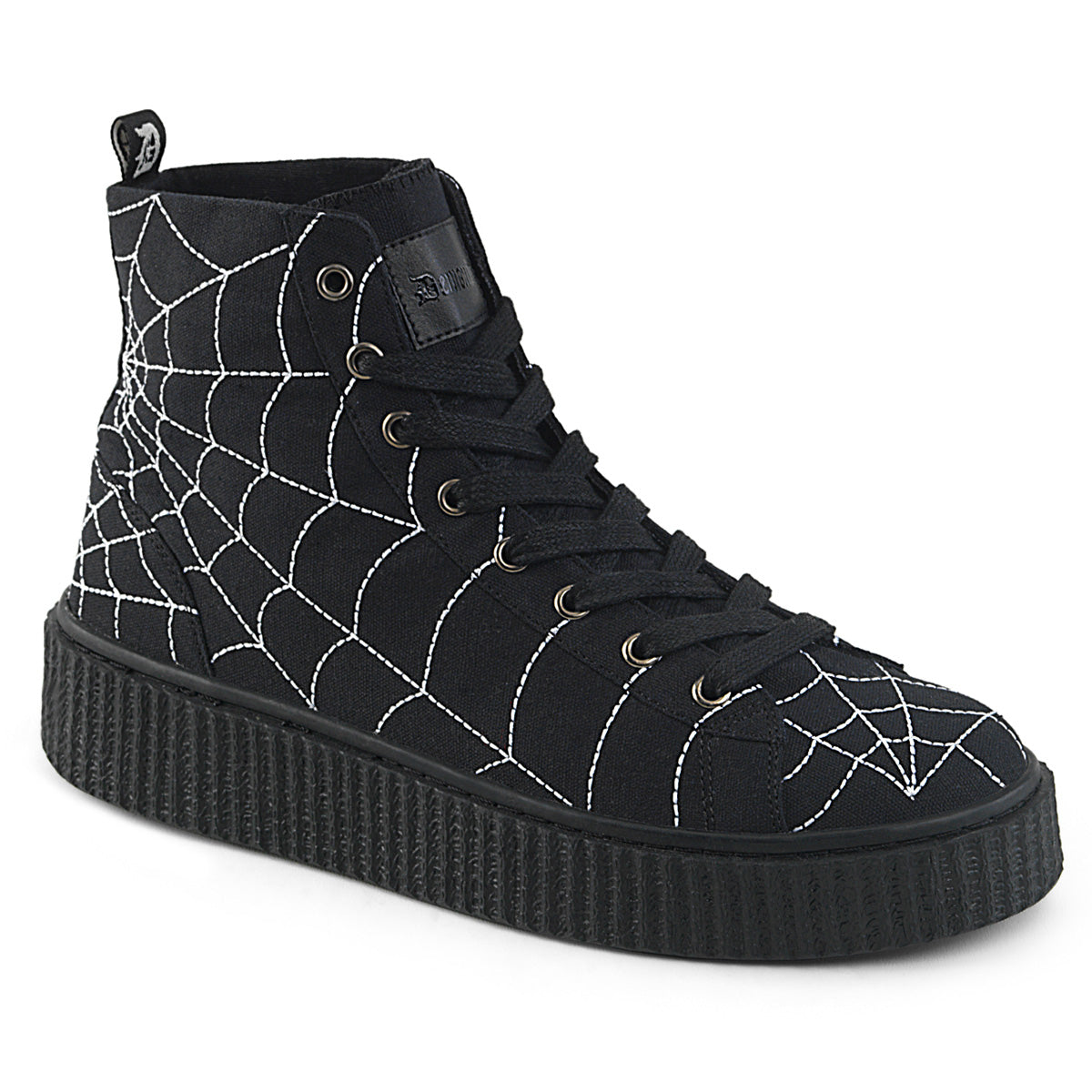 DemoniaCult Bottines pour hommes SNEEKER-250 toile BLK