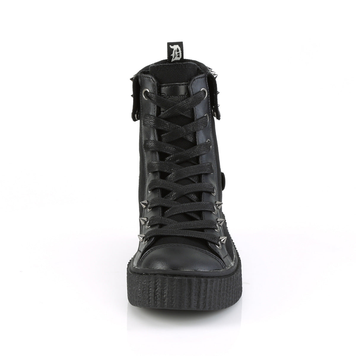 DemoniaCult Bottines pour hommes SNEEKER-266 Cuir Vegan Blk en toile