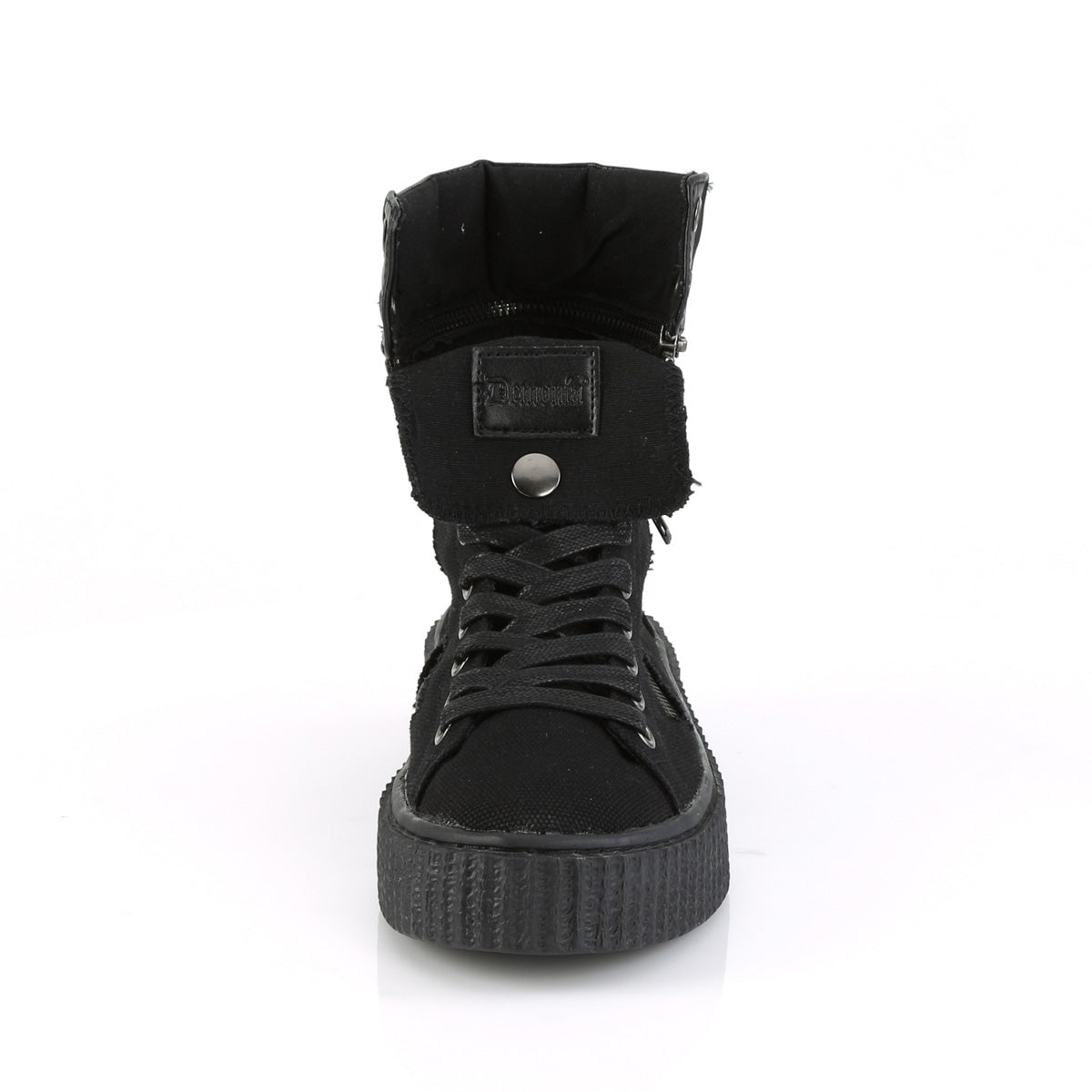 DemoniaCult Bottines pour hommes SNEEKER-270 Blk Canvas