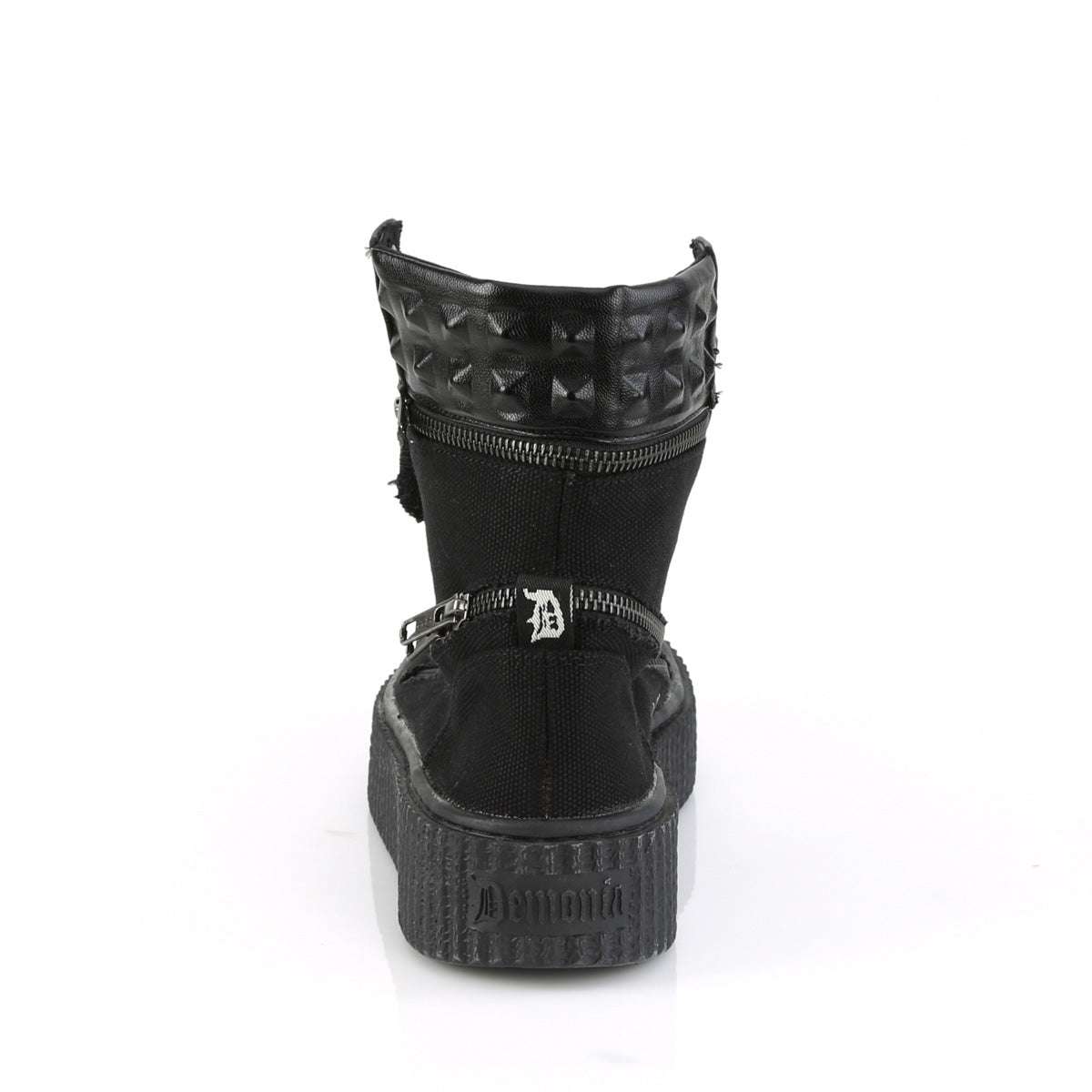 DemoniaCult Bottines pour hommes SNEEKER-270 Blk Canvas