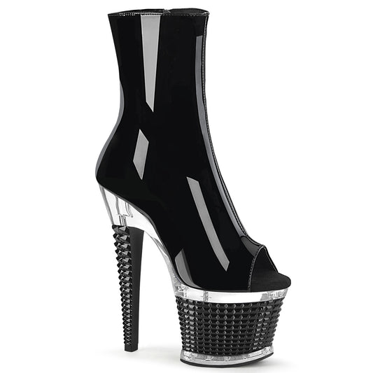 Pleaser  Bottines SPECTATOR-1012 blk pat / clr-blk