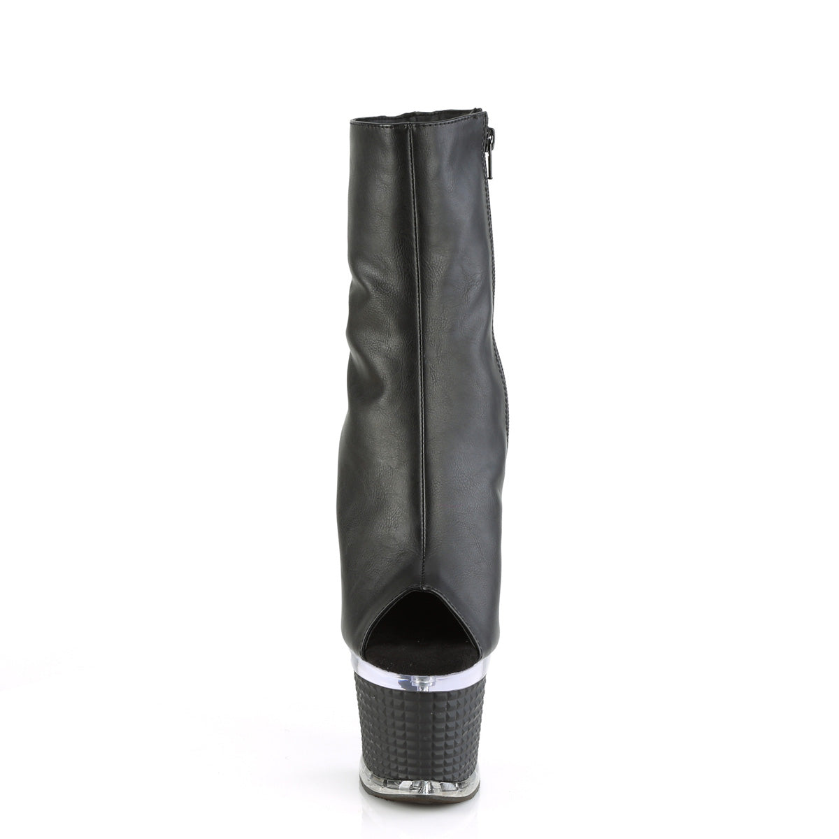 Pleaser Ankle Boots SPECTATOR-1012 Blk Faux Leather/Clr-Blk Matte
