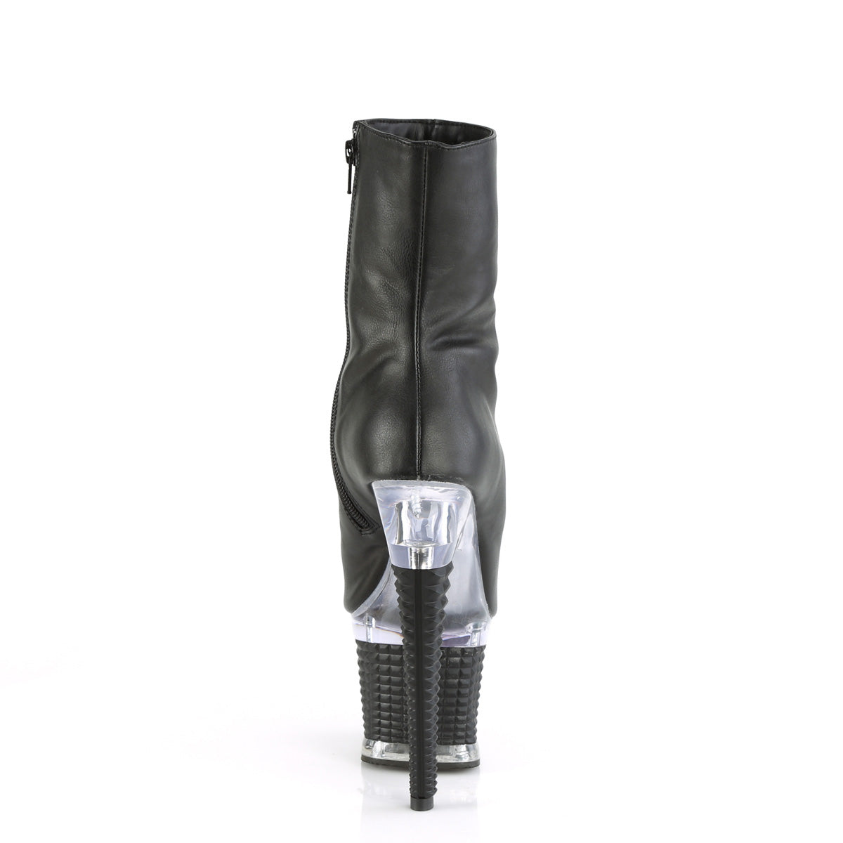 Pleaser Ankle Boots SPECTATOR-1012 Blk Faux Leather/Clr-Blk Matte