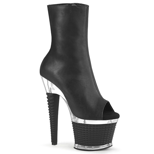 Pleaser  Bottines SPECTATOR-1012 Blk Faux Cuir / CLR-BLK MATTE