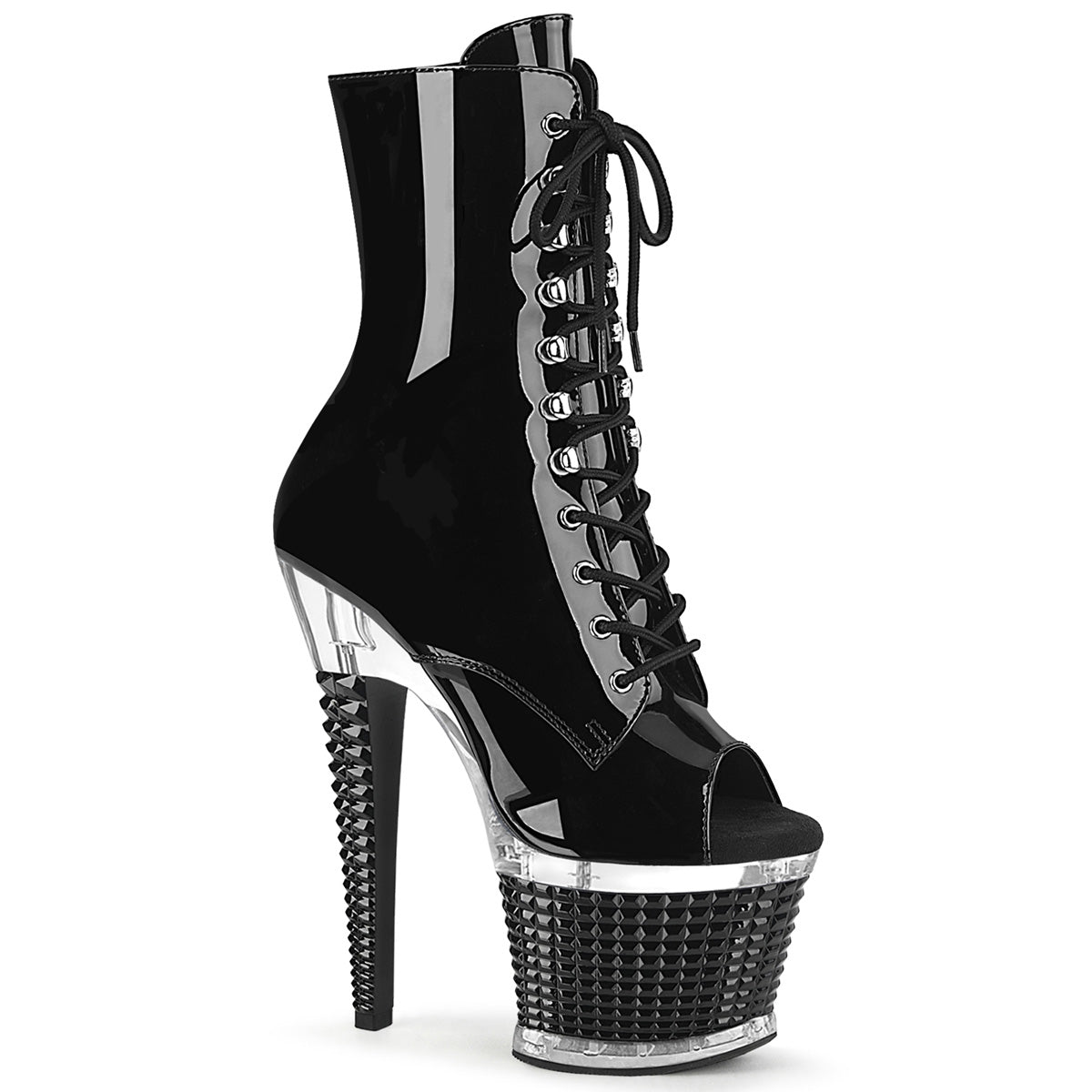 Pleaser Bottines SPECTATOR-1021 BLK PAT / CLR-BLK
