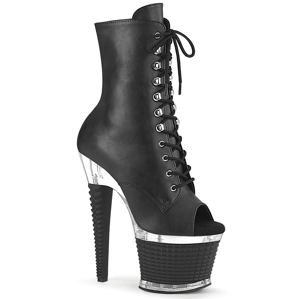 Pleaser Bottines SPECTATOR-1021 Blk Faux Cuir / CLR-BLK MATTE