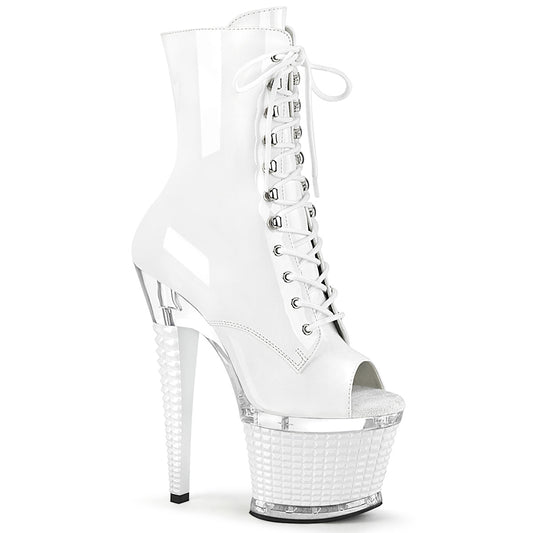 Pleaser  Bottines SPECTATOR-1021 WHT PAT / CLR-WHT