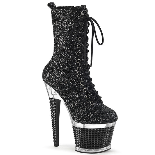 Pleaser  Bottines SPECTATOR-1040g Blk Glitter / CLR-BLK