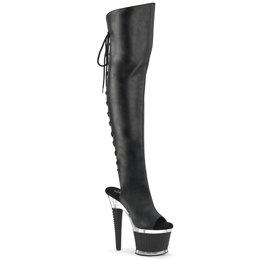 Pleaser  Des bottes SPECTATOR-3019 Blk Faux Cuir / CLR-BLK MATTE