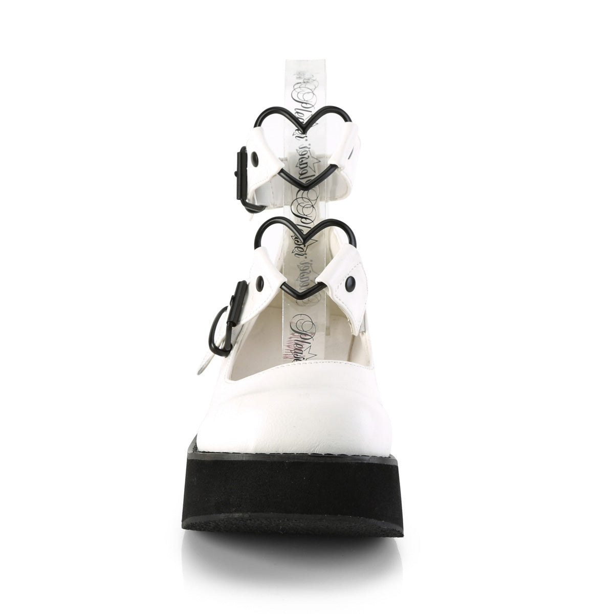 DemoniaCult Pompes pour femmes SPRITE-02 Wht Vegan Leather