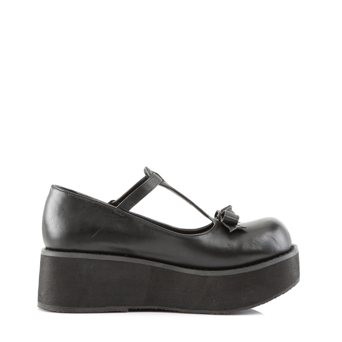 DemoniaCult Pompes pour femmes SPRITE-03 Cuir végétalien BLK