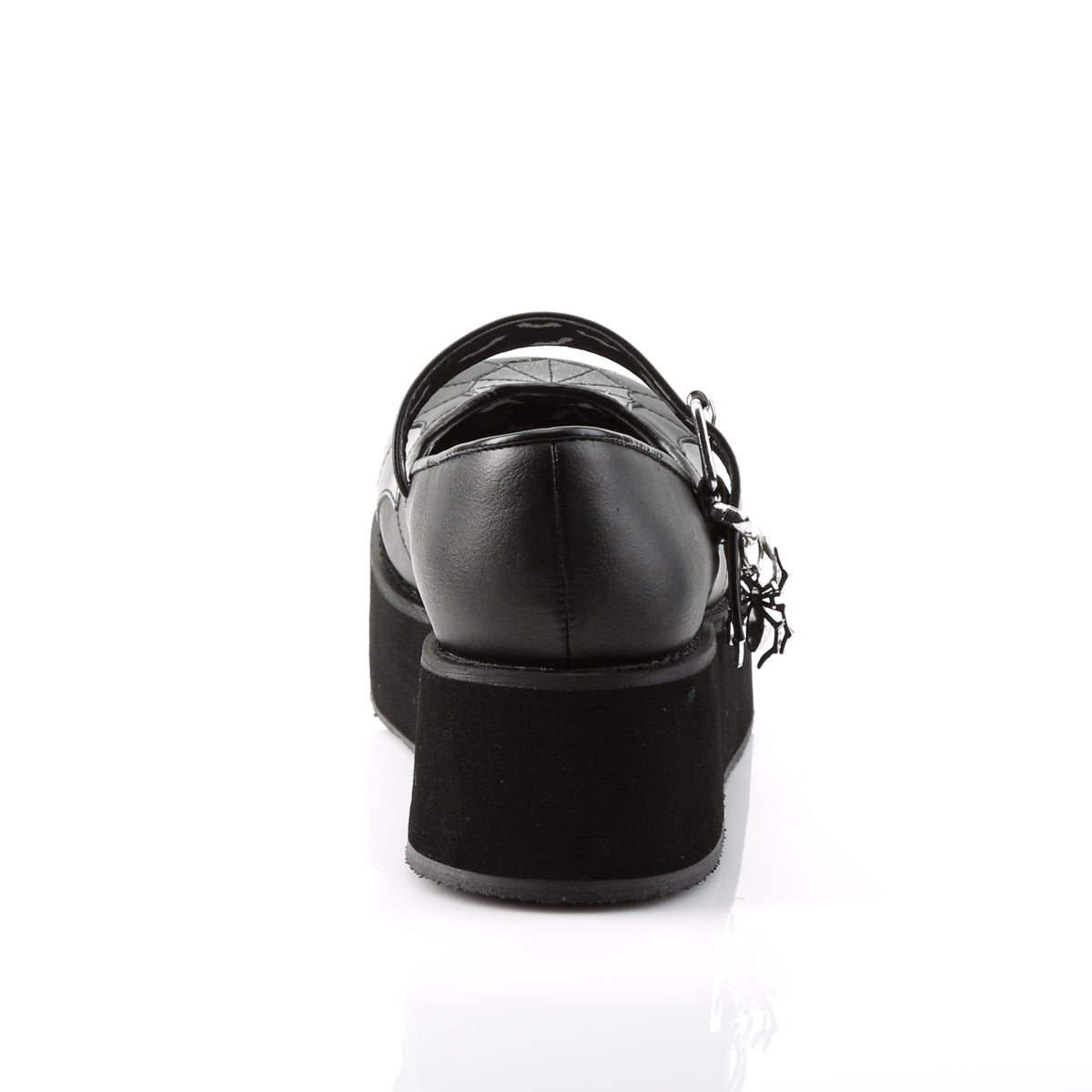 DemoniaCult Pompes pour femmes SPRITE-05 BLK Vegan Leather-Blk Pat