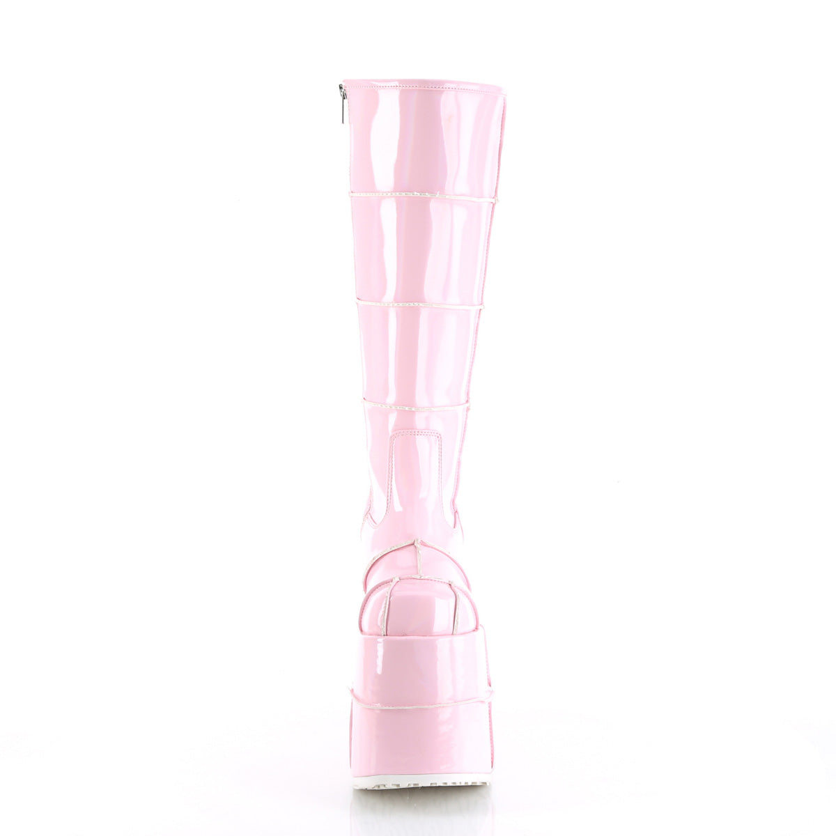 DemoniaCult Bottes pour hommes STACK-301 B. hologramme rose