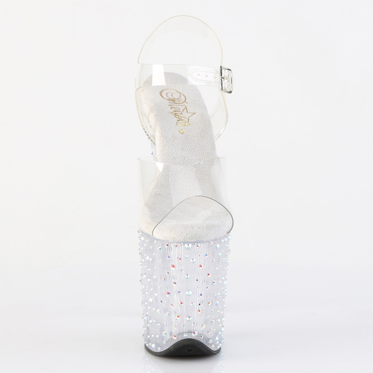 Pleaser Women's Platform Shoes STARDANCE-808 Clr/Clr-Slv Multi RS