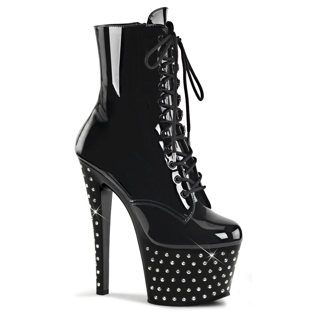 Pleaser Bottines pour femmes STARDUST-1020-7 blk / blk