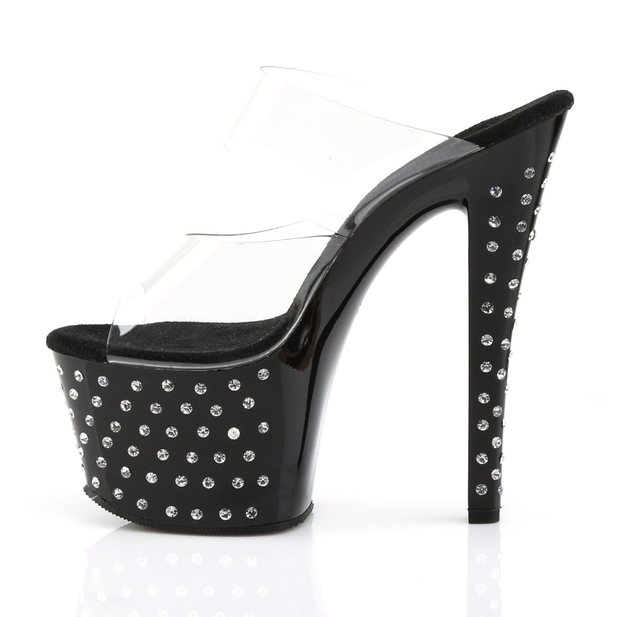 Pleaser Sandales pour femmes STARDUST-702 CLR / BLK