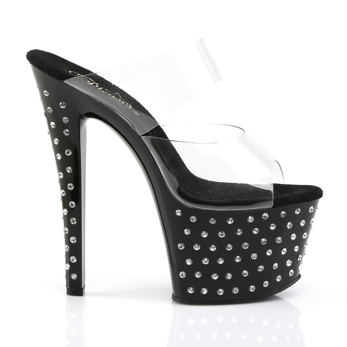 Pleaser Sandales pour femmes STARDUST-702 CLR / BLK