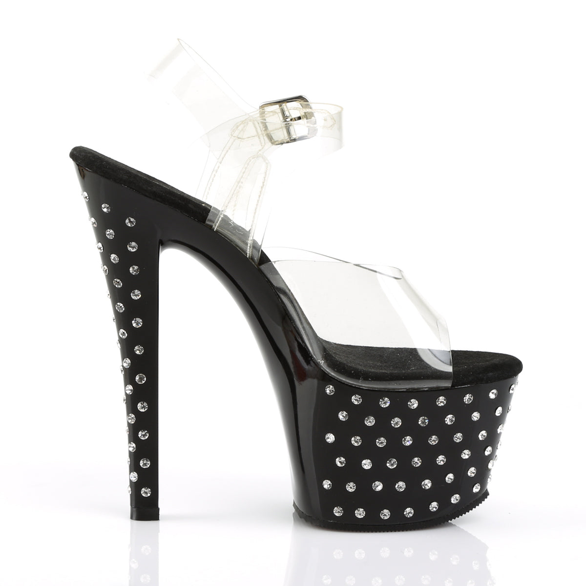 Pleaser Sandales pour femmes STARDUST-708 CLR / BLK