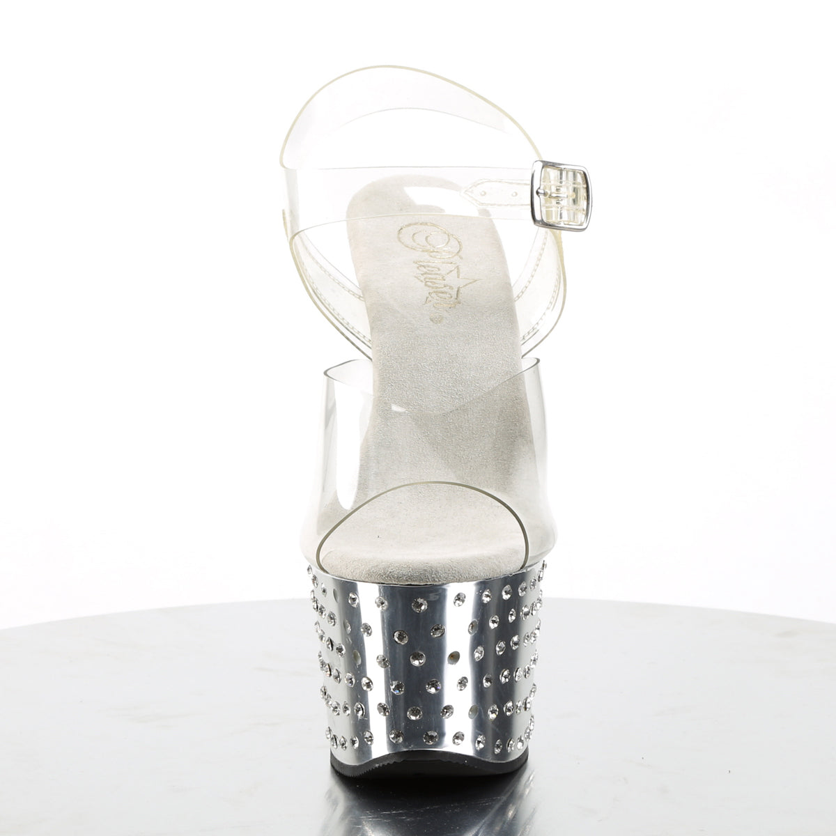 Pleaser Sandales pour femmes STARDUST-708 CLR / SLV Chrome