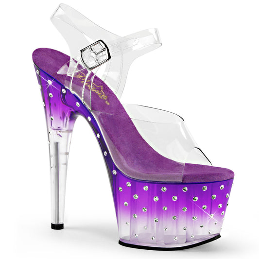 Pleaser Sandales pour femmes STARDUST-708t CLR / PURPLE-CLR