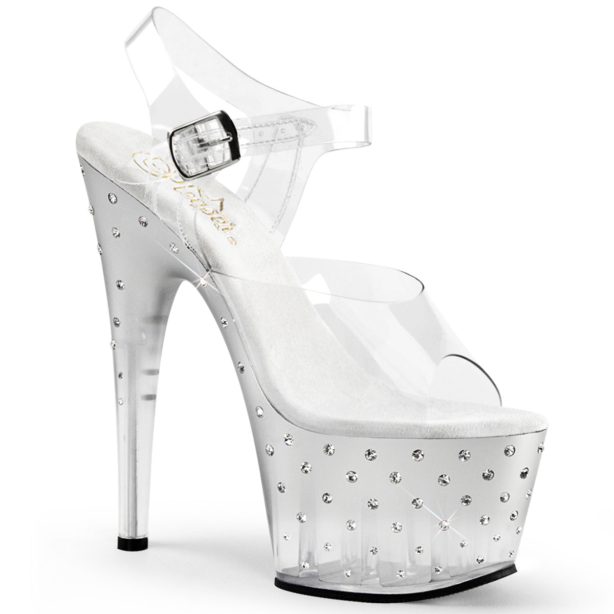 Pleaser Sandales pour femmes STARDUST-708t CLR / SLV-CLR