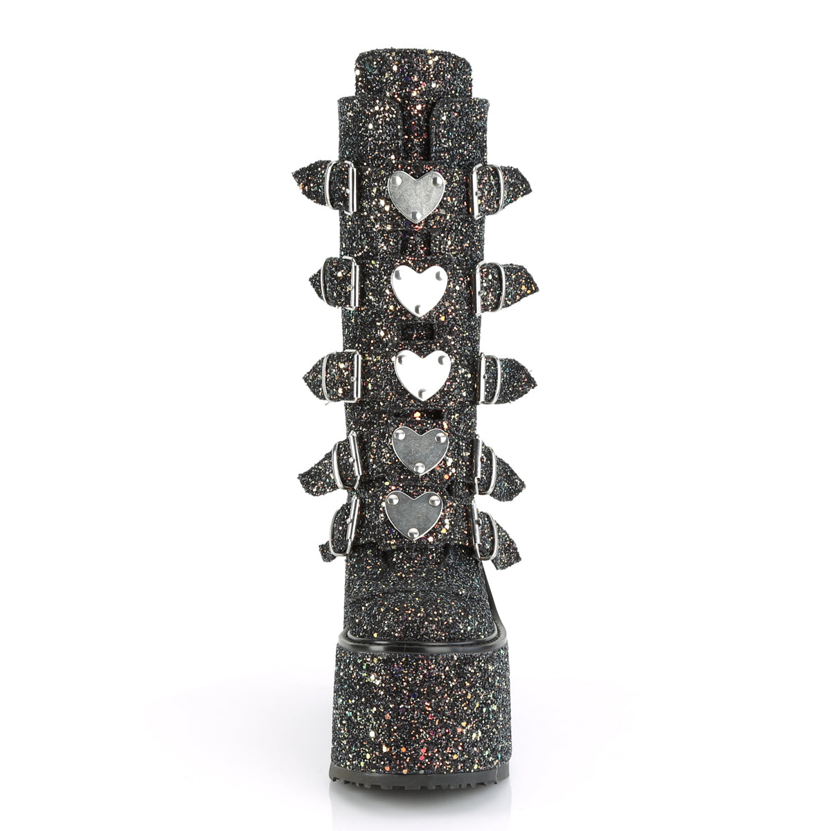 DemoniaCult Womens Boots SWING-230G Blk Multi Glitter