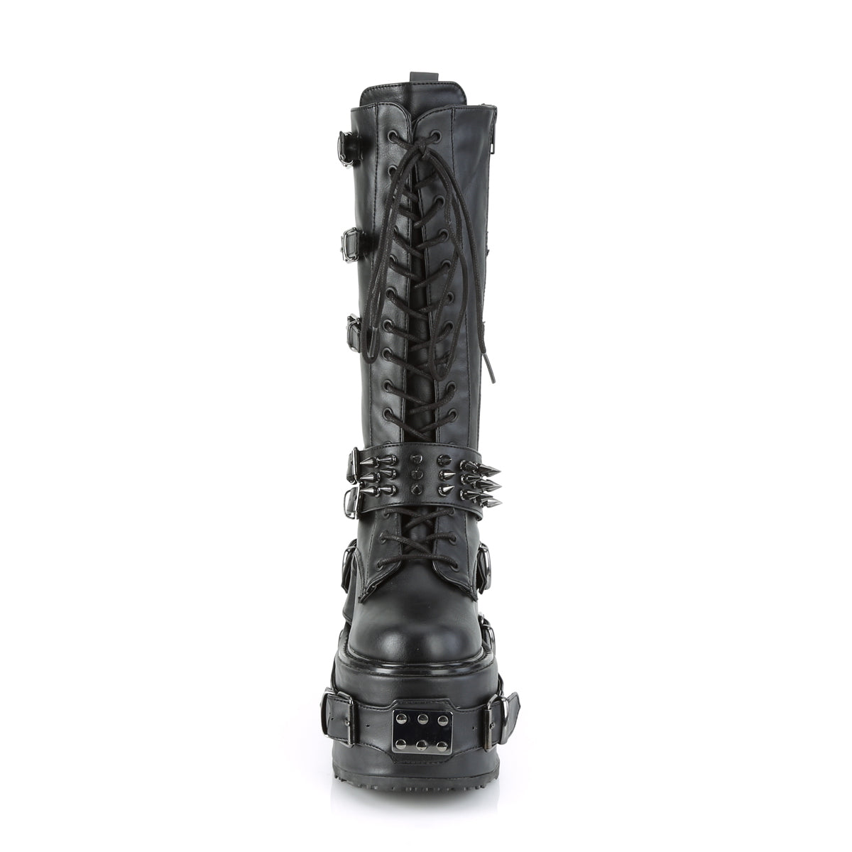 DemoniaCult Bottes de femmes SWING-327 Cuir végétalien BLK