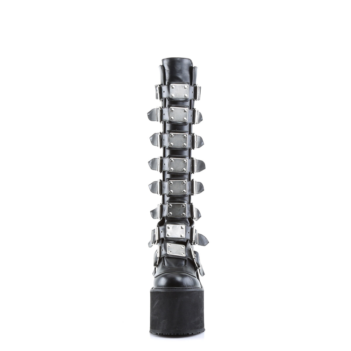 DemoniaCult Bottes de femmes SWING-815 Cuir végétalien BLK