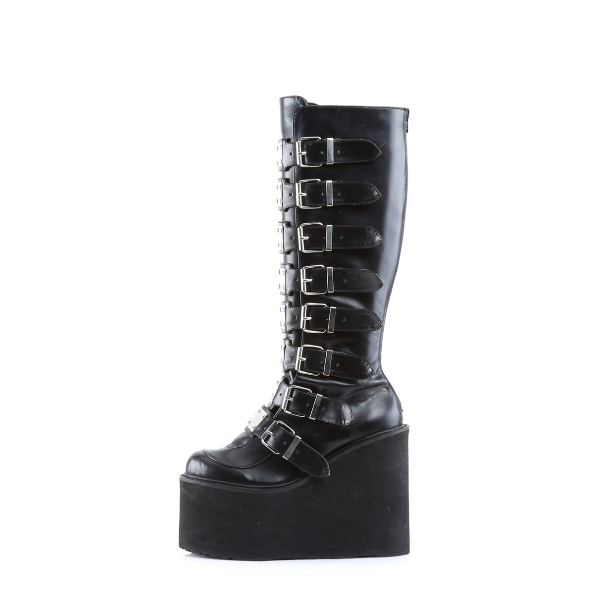 DemoniaCult Bottes de femmes SWING-815 Cuir végétalien BLK