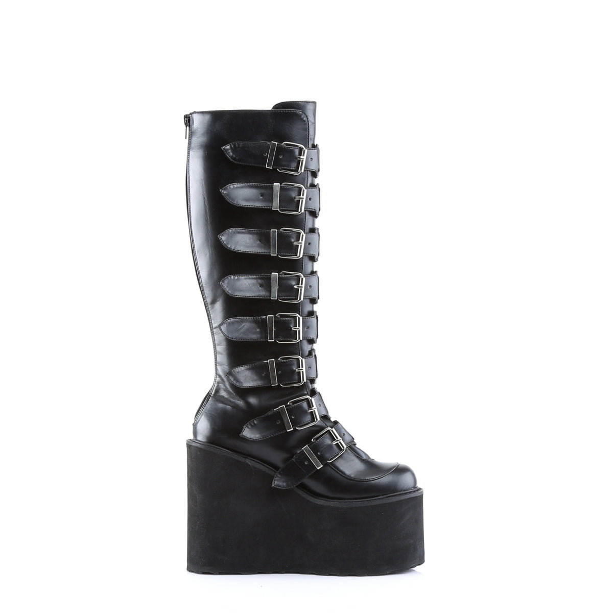 DemoniaCult Bottes de femmes SWING-815 Cuir végétalien BLK