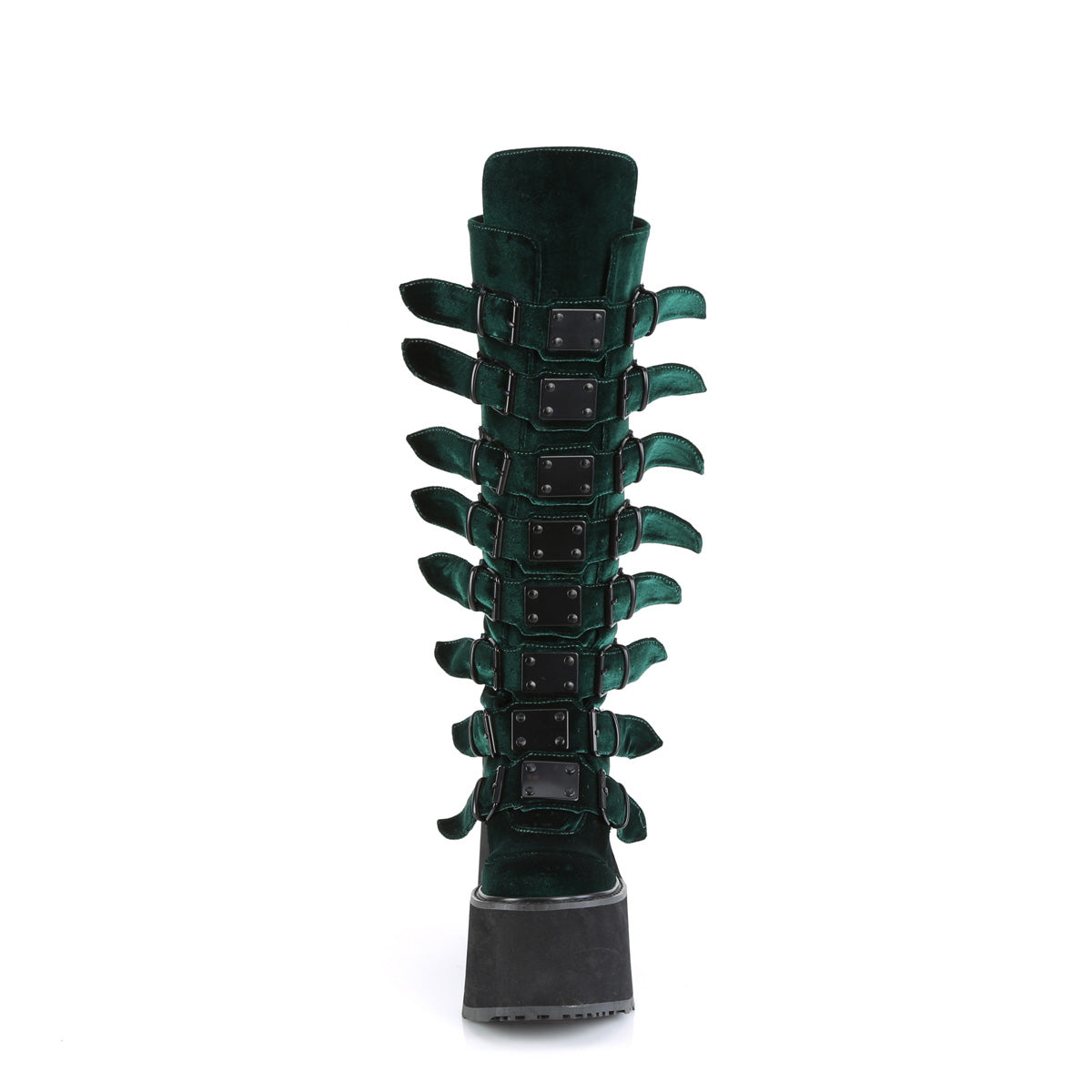 DemoniaCult Boots SWING-815 Emerald Velvet