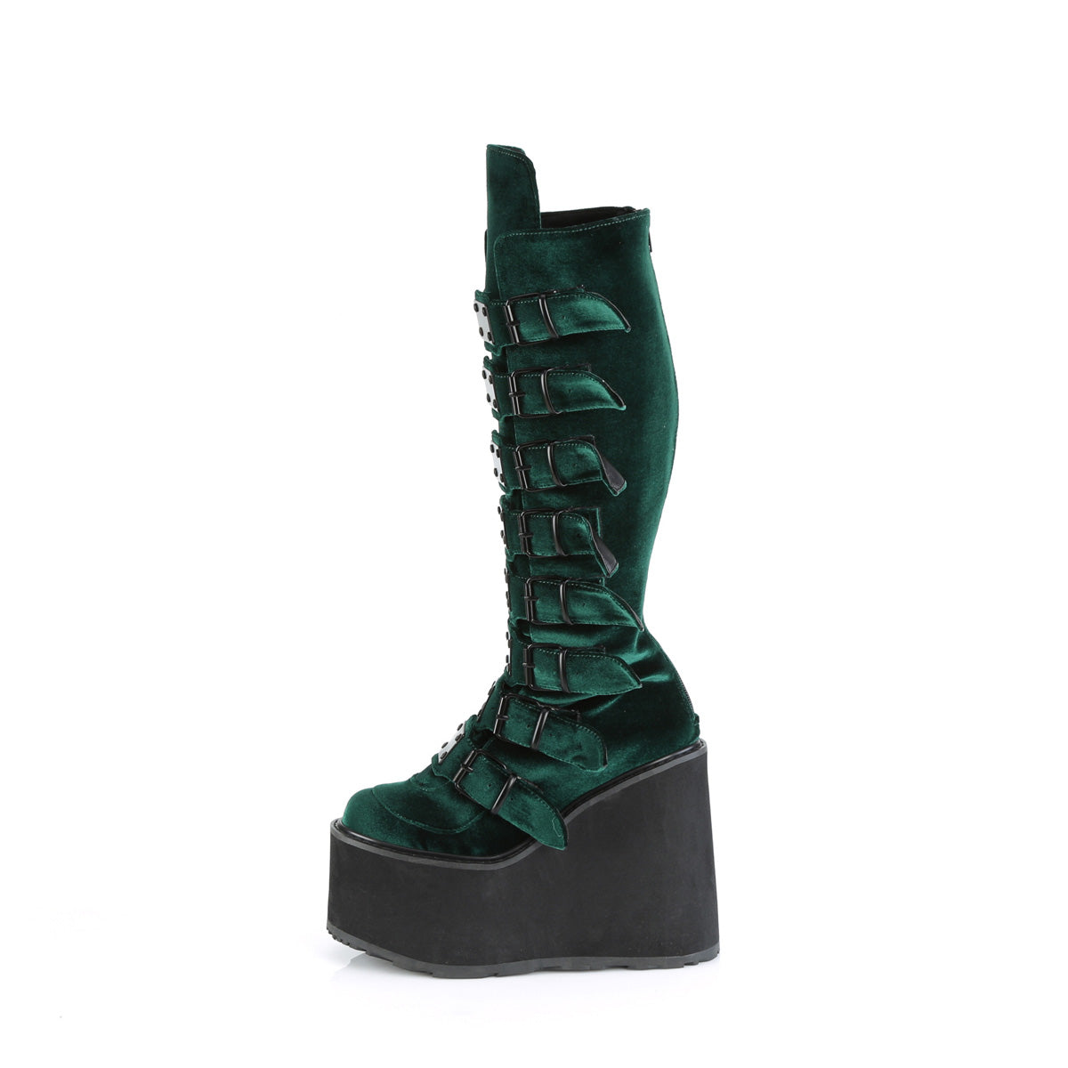 DemoniaCult Boots SWING-815 Emerald Velvet