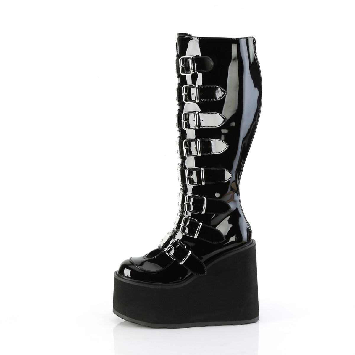 DemoniaCult Bottes SWING-815wc blk pat