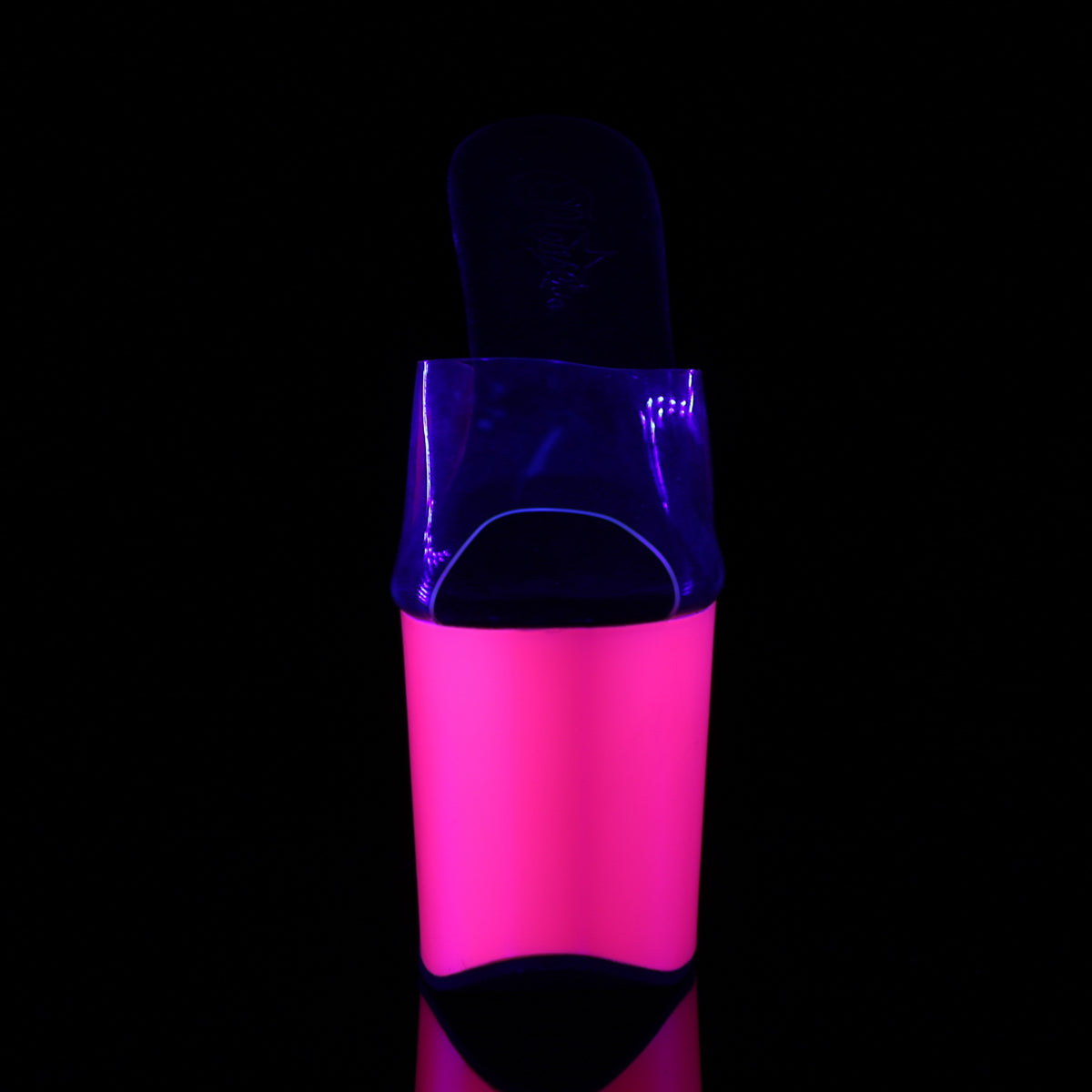 Pleaser Sandales pour femmes TABOO-701UV CLR / NEON ROSE