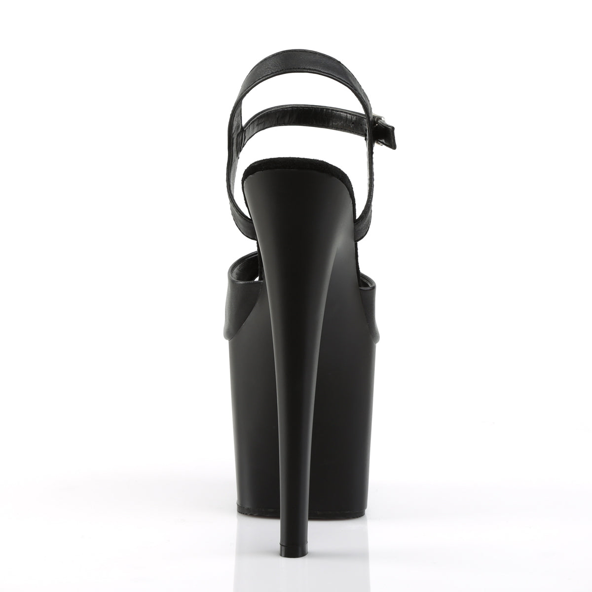 Pleaser Sandales pour femmes TABOO-709 Blk Faux Cuir / Blk Matte