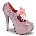 Bordello Pompes pour femmes TEEZE-04r B. strass rose