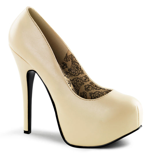 Bordello Pompes pour femmes TEEZE-06 PU crème