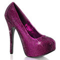 Bordello Pompes pour femmes TEEZE-06r violet satin rs rs