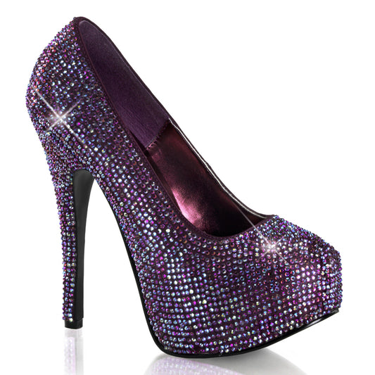 Bordello Pompes pour femmes TEEZE-06R violet satin-iride rs rs