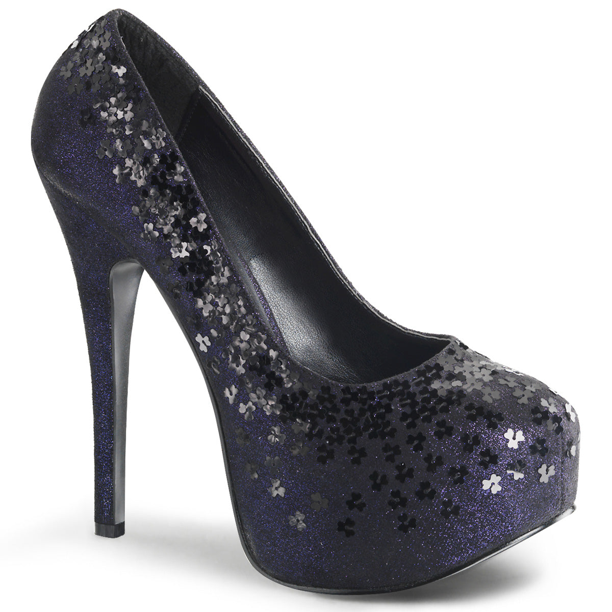 Fabulicious Pompes pour femmes TEEZETissu métallique bleu marine -06SQ bleu marine