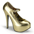 Bordello Aux femmes TEEZE-07 Gold Met Pu