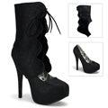 Bordello Pompes pour femmes TEEZE-31g blk mini gltr