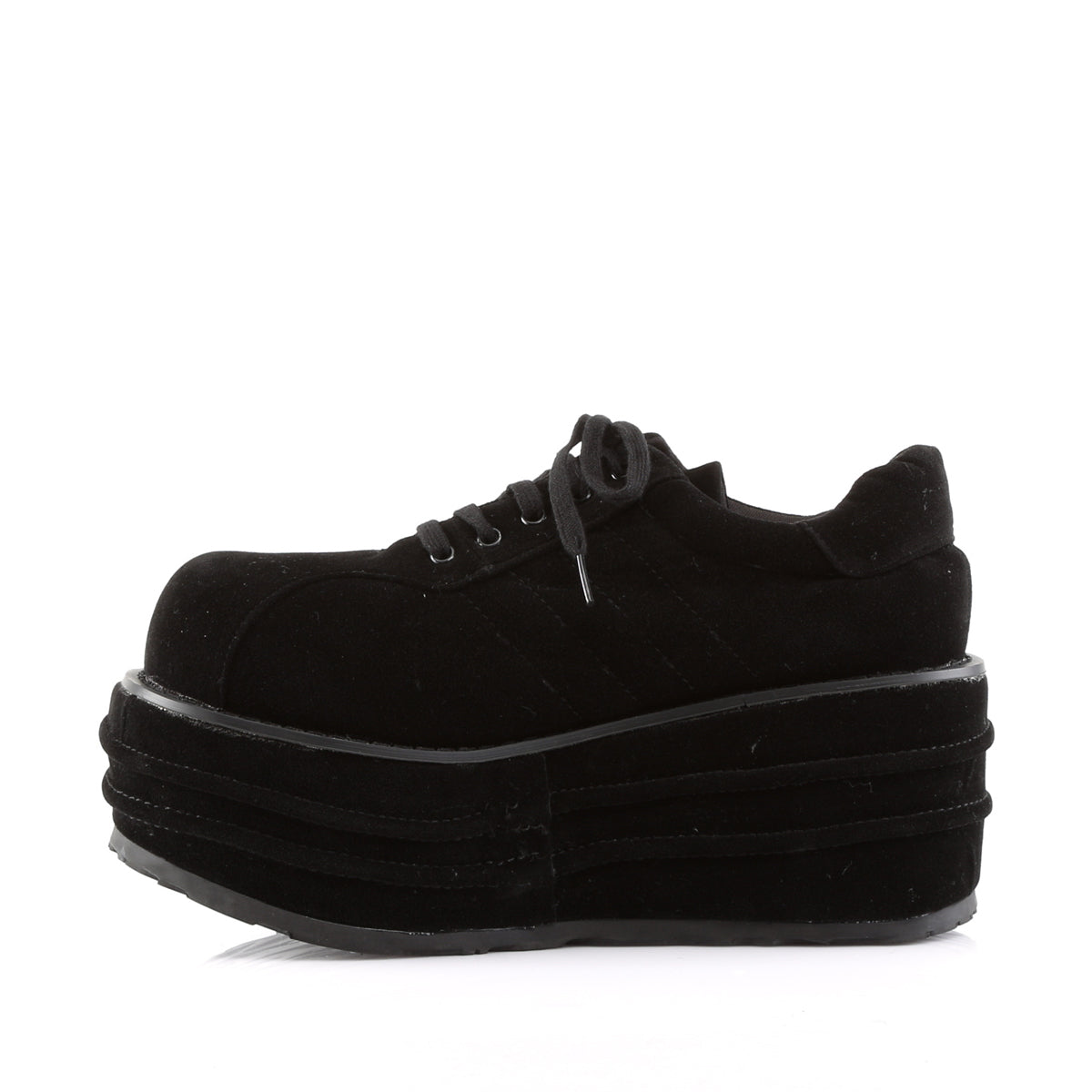 DemoniaCult Bottes pour hommes TEMPO-08 Blk Vegan Suede