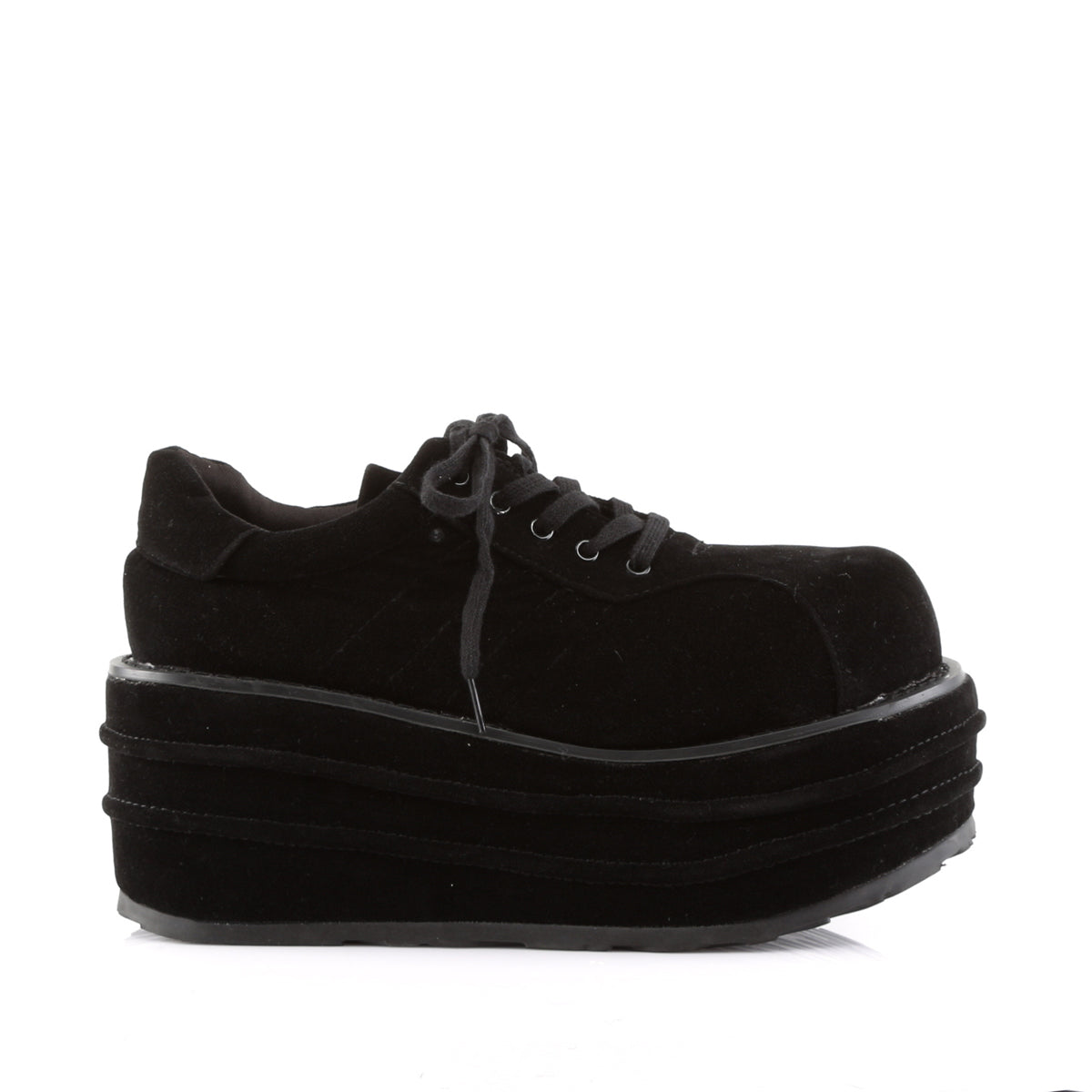 DemoniaCult Bottes pour hommes TEMPO-08 Blk Vegan Suede