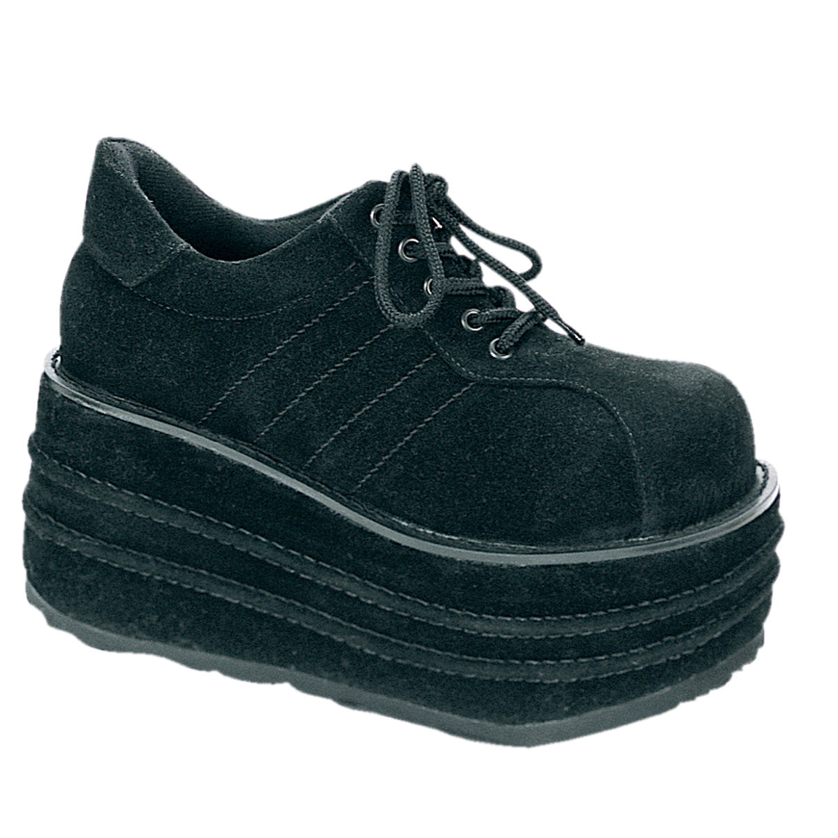 DemoniaCult Bottes pour hommes TEMPO-08 Blk Vegan Suede