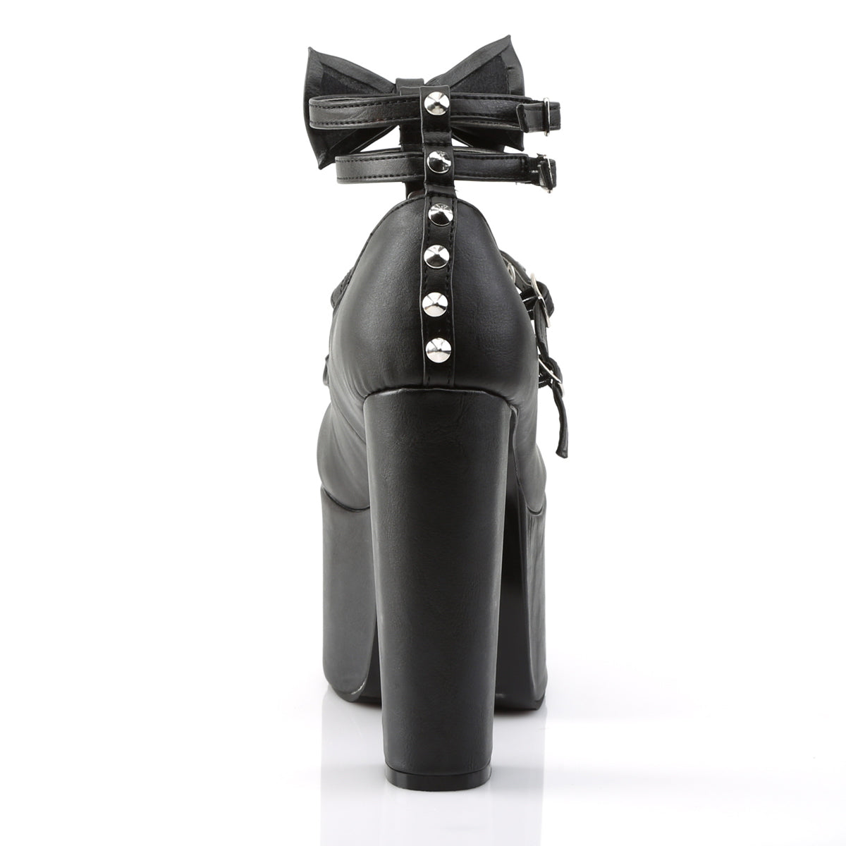 DemoniaCult Pompes pour femmes TORMENT-600 Cuir végétalien BLK