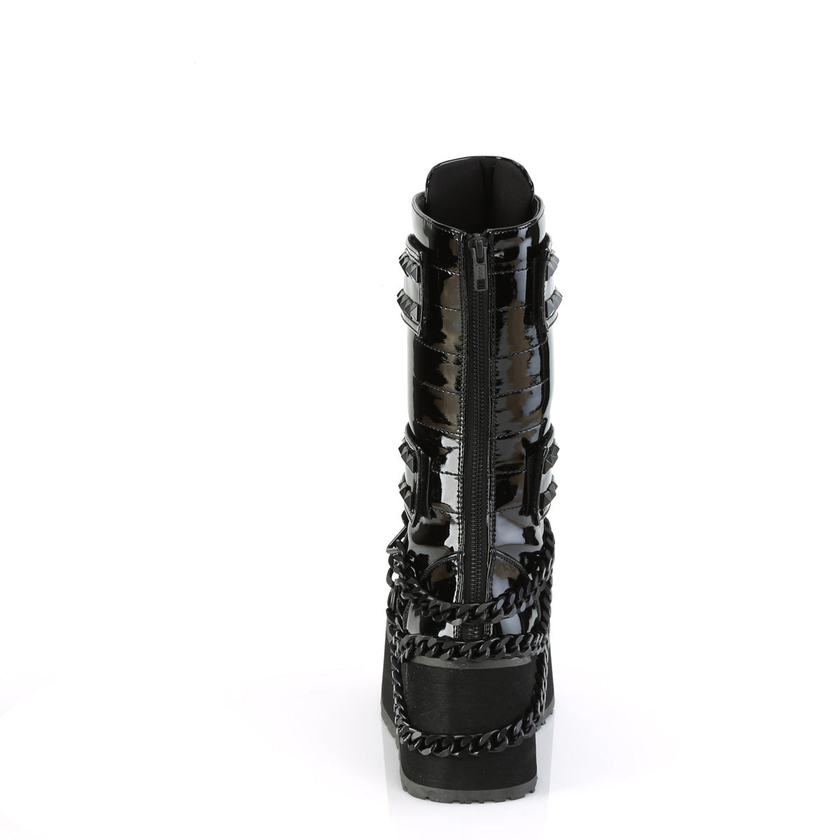 DemoniaCult Bottes pour hommes TRASHVILLE-138 Blk Pat