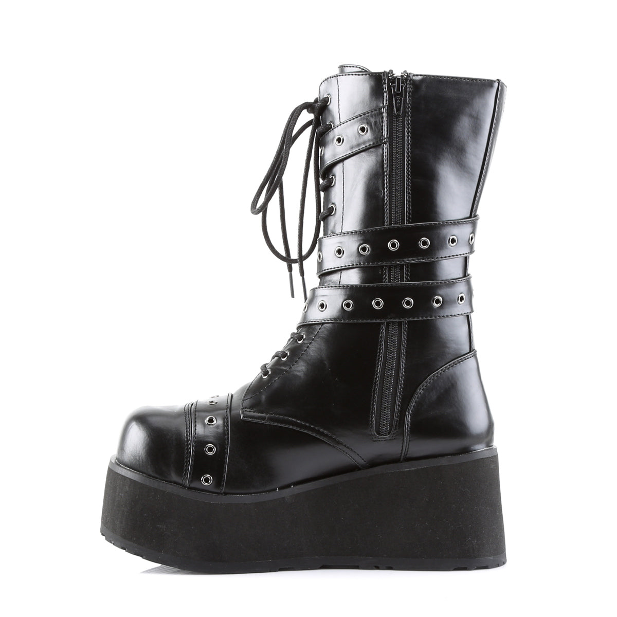 DemoniaCult Mens Boots TRASHVILLE-205 Blk Vegan Leather